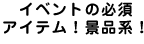 �C�x���g�̕K�{�A�C�e���I�i�i�n�I